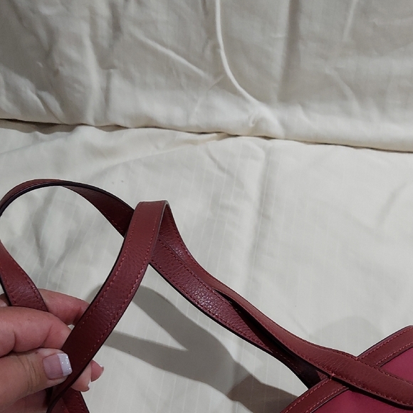 Coach Red Leather Tote Bag - Picture 5 of 5